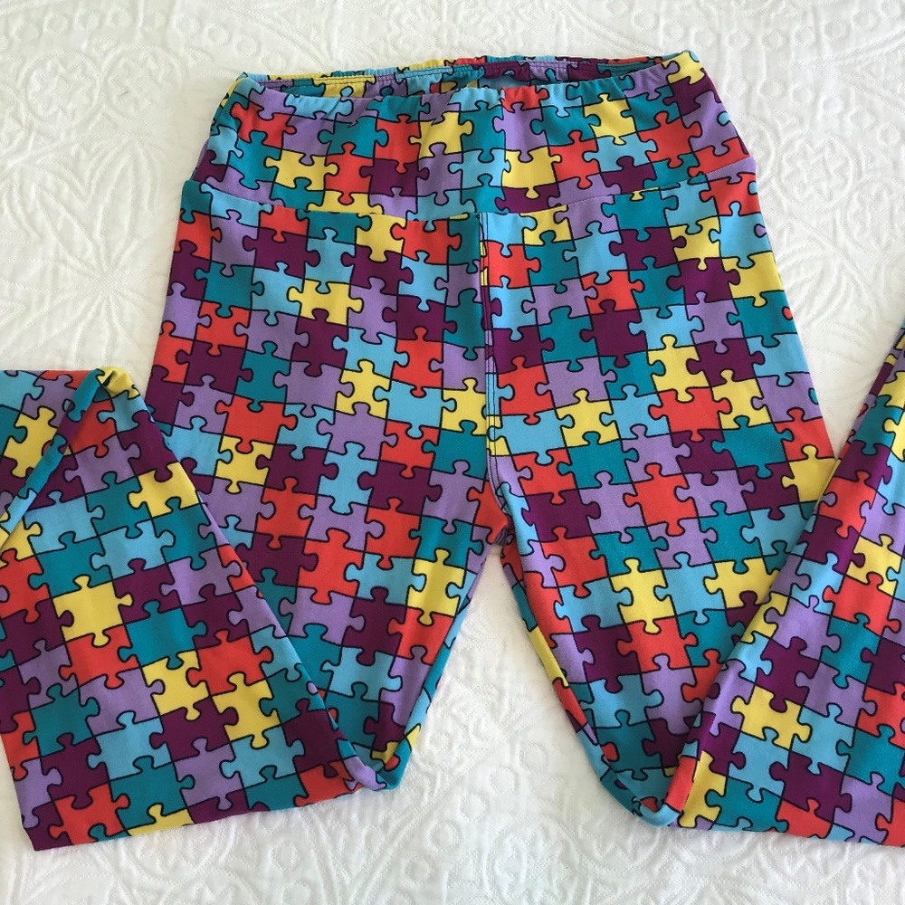 Lularoe Autism Puzzle Piece OS Leggings
